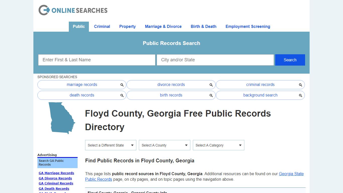 Floyd County, Georgia Public Records Directory